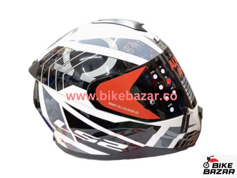LS2 FF802 Flash Dimit Gloss White Grey Full Face Helmet